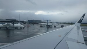 Christchurch Airport before take off.